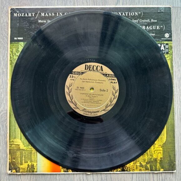Vintage 50s Mozart Vinyl Record "Mass in C Major K.317" & "Symphony No.38 K.504" - Picture 4 of 6